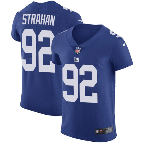 Nike Giants #92 Michael Strahan Royal Blue Team Color Men's Stitched NFL Vapor Untouchable Elite Jersey